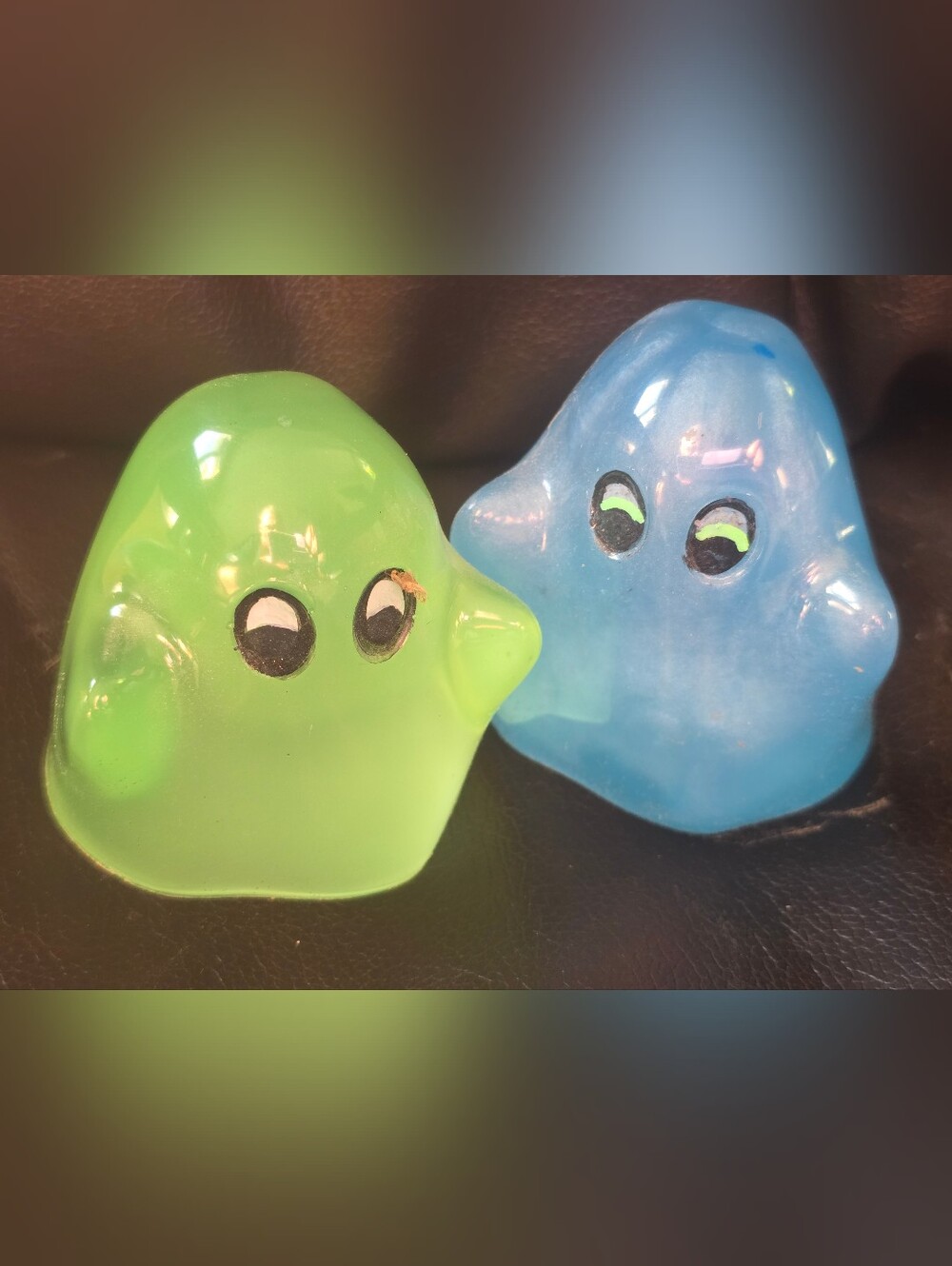 Two Glow In The Dark Resin Ghosts